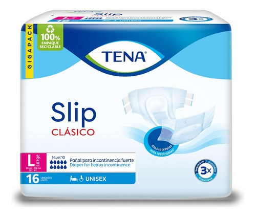 Pañal Tena Slip Clásico L 16und - Unidad a $3205