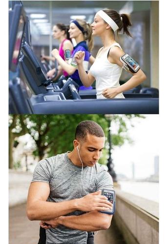 Imagen 5 de 10 de Funda Brazalete Porta Celular Correr Deportivo Gym Running