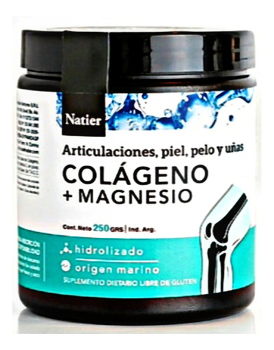 3x Natier Colageno Hidrolizad Marino, Magnesio 250 Grs Polvo