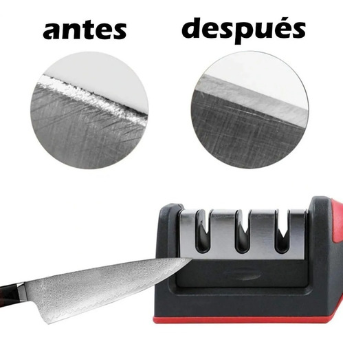 Imagen 2 de 4 de Afilador De Cuchillos Acero Mango Antideslizante Pro