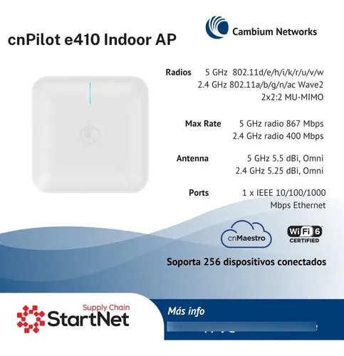 Cambium Networks Cnpilot E410 Access Point Indoor | MercadoLibre