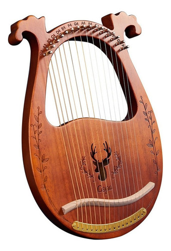16 Cuerdas De Madera De Lira Arpa Resonancia Caja Instrument