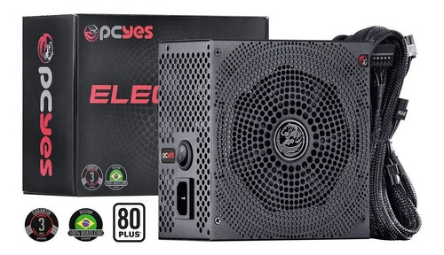 Fonte Pcyes 500w Electro V2 80 Plus White Pfc Ativo Atx