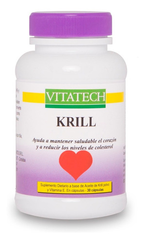 Cápsulas De Krill Omega X 30 Cápsulas Vita Tech 