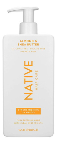 Native Shampoo Sin Sulfato Y Parabenos - Vegano - Fortalecedor - Manteca de Almendras y Karité 487ml