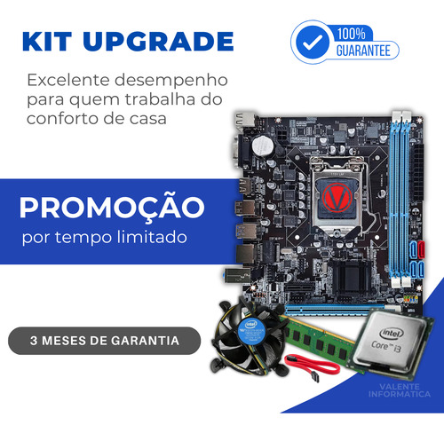 Kit Pl Mãe 1151 + Proc I3 8100 + Mem 8gb Ddr4 + Ssd 240gb
