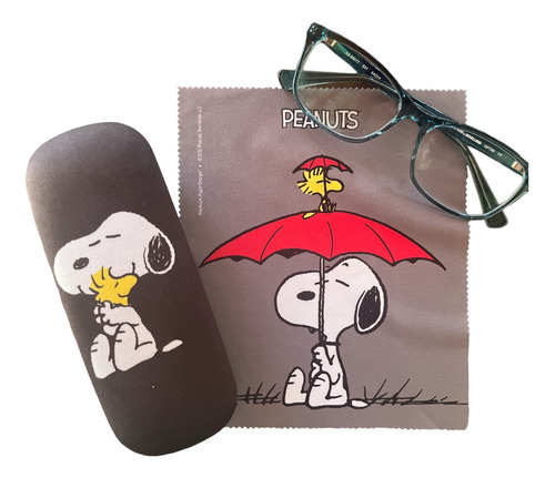 Estuche Para Lentes + Paño Limpiador De Snoopy!!