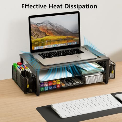 Soporte De Monitor De Computadora De Gianottero Con Cajón Y
