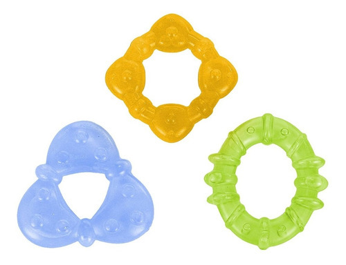 Mordedor Bright Starts Rascaencías Congelable Para Bebés Nombre Del Diseño Rayado Color Verde Azul Y Rojo