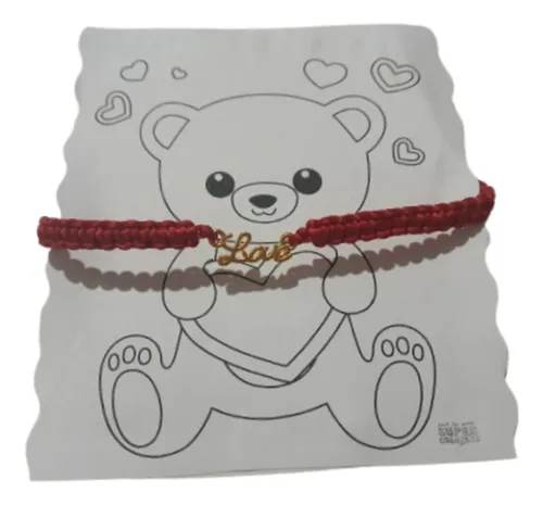 comprar Pulsera Love En Hilo De Seda Macramé Ajustable Unisex
