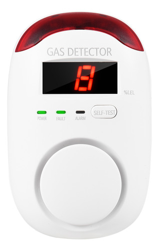 Alarma De Gas Con Pantalla Digital De Gas Tipo Humo Led Meta