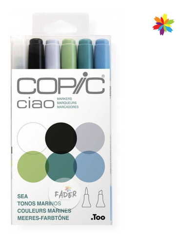 Copic Ciao Colores Marinos Set X6 Marcadores Rotuladores