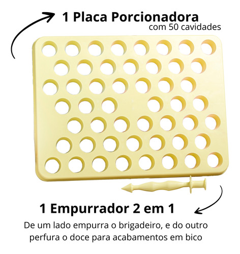 Placa Porcionadora Bluestar 18g 50 Furos Com Empurrador 2em1