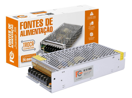 Fonte Colméia 12v 15a 180w S180-12 Bivolt                   