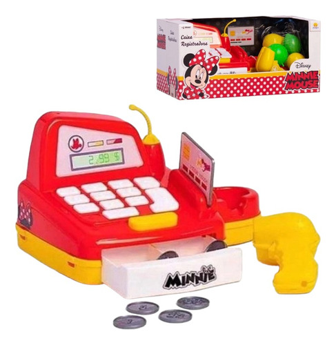 Brinquedo Infantil Caixa Registradora Mercado Minnie Mouse