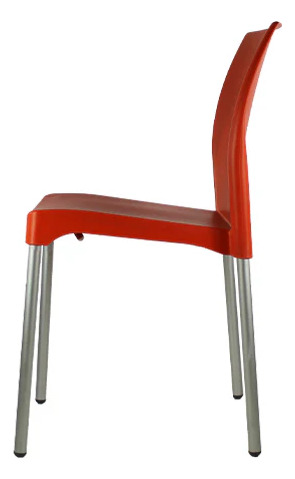 Silla De Comedor Vivanti De Polipropileno Con Proteccion Uv No Aplica Aluminio Naranja