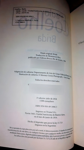 Brida (nva. Edición 2014) De Paulo Coelho - Planeta