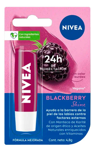 Nivea Protector Labial Blackberry Shine Bálsamo Humectante