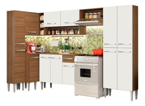 Armario De Cocina Completo 385cm Emilly Love Madesa 01 - M/b