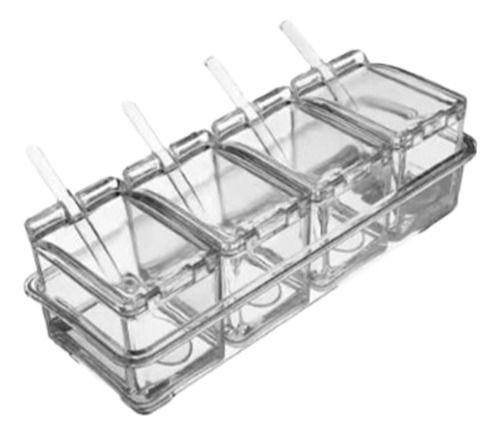 Caja De Condimento Transparente Frasco De Sal De AzĂșcar Con