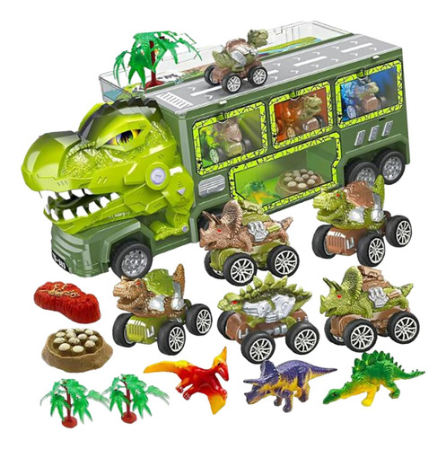 Camión Transportador De Dinosaurios Con Luces Y Sonido,