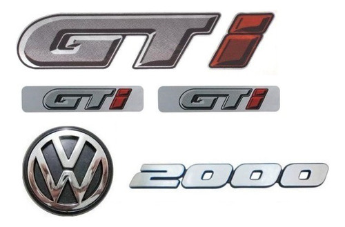 Emblemas Gti + 2000 + Vw Mala - Gol 1991 À 1994