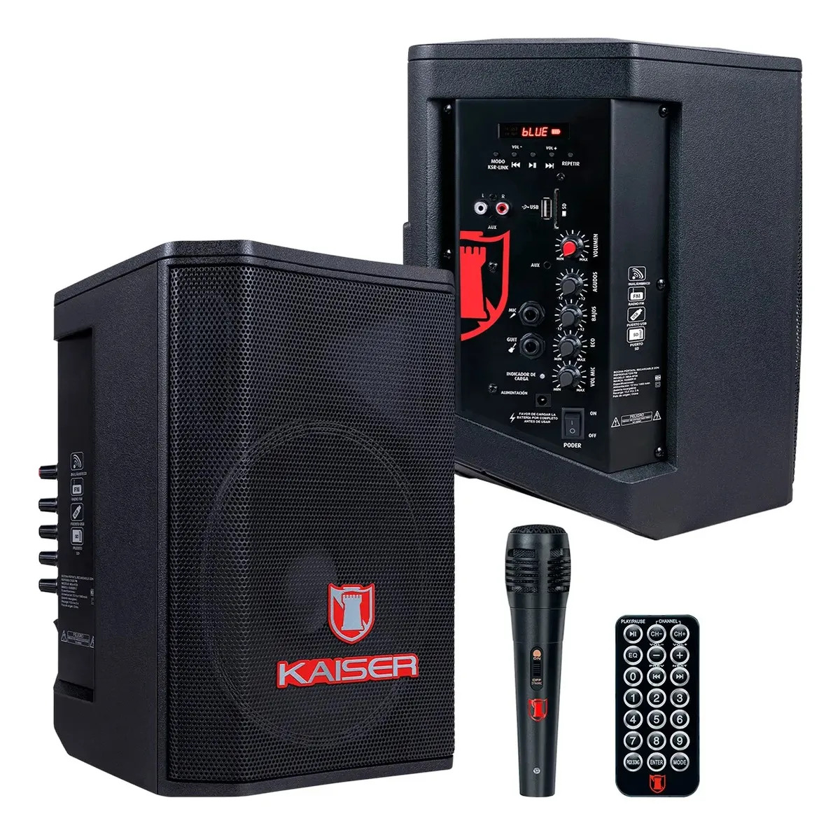 Bafle Kaiser 8 Pulgadas Msa-9709 Color Negro