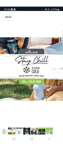 Termo Reduce Cold-1 Mug 50oz Menta (1478ml) Con Agarradera