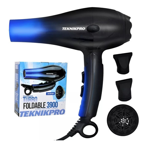 Secador Pelo Profesional Teknikpro Plegable Turbo Foldable