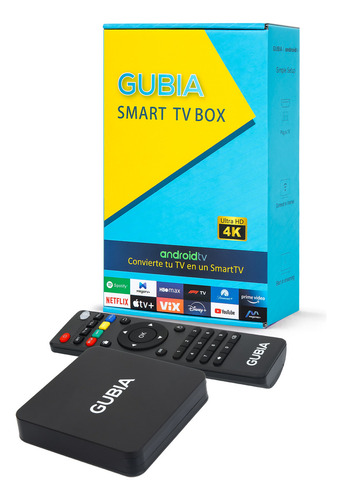 Dispositivo De Transmisión Gubia Tv Box De 4 Gb + 8 Gb Color Negro Tipo de control remoto Estándar