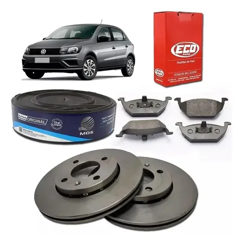 Par Discos E Pastilhas Freio Gol G6 G7 G8 1.0 12v 8v 1.6 16v ...