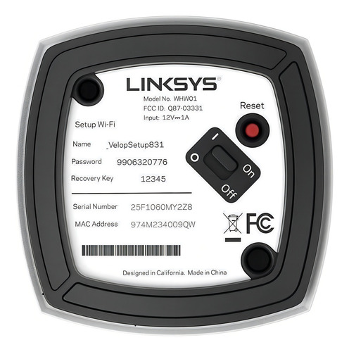 Repetidor Linksys Velop blanco pack x 3 unidades