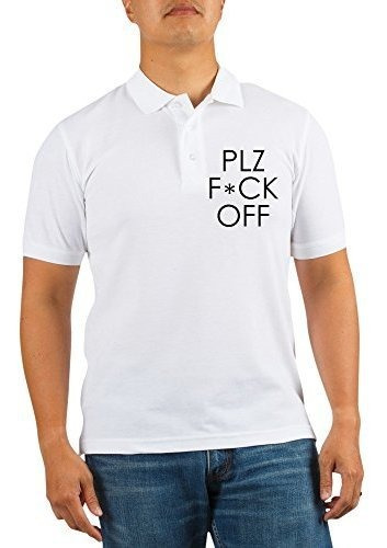 Royal Lion Golf Shirt Plz Fck Off Please Fuck Off Swearing