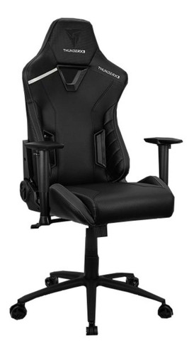 Silla de escritorio ThunderX3 TC3 gamer ergonómica  all black con tapizado de cuero sintético