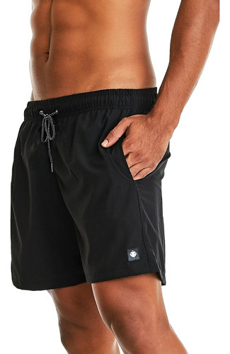 Short Elastano Masculino Preto Praia Academia Treino Estica