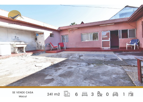 Se Vende Casa 6d 3b , Comuna De Macul. Villa El Salitre.