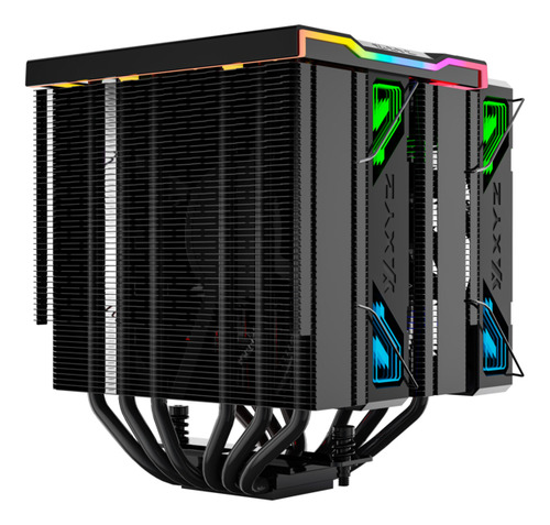Disipador Para Cpu Xyz Thermax 6 Pro Duo, 2 Fans, Intel/amd