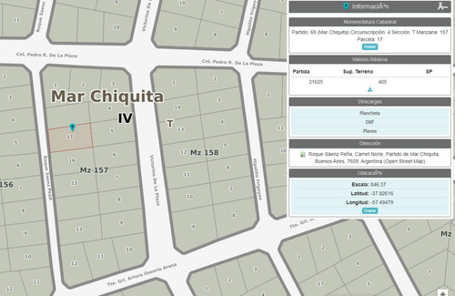 Lote En Venta De 405 M2 - Camet Norte
