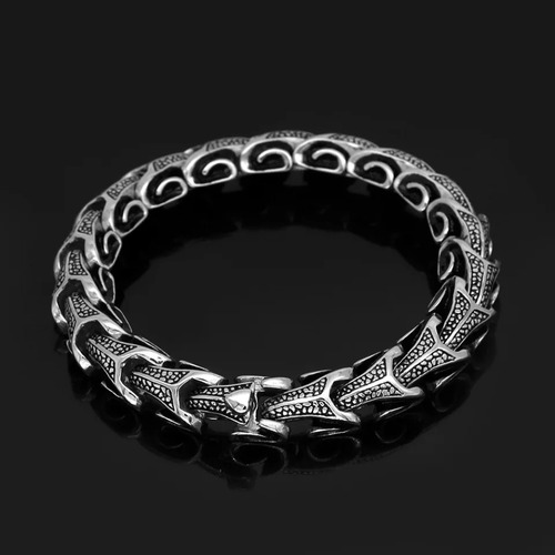 Brazalete Vikingo Serpiente Jörmundgandr Premium Class Acero