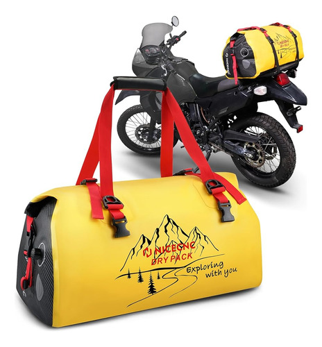 Nicecnc Bolsa De Lona Seca Impermeable Para Motocicleta 66l,