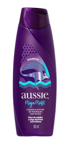 Shampoo Mega Moist Com 180ml Aussie
