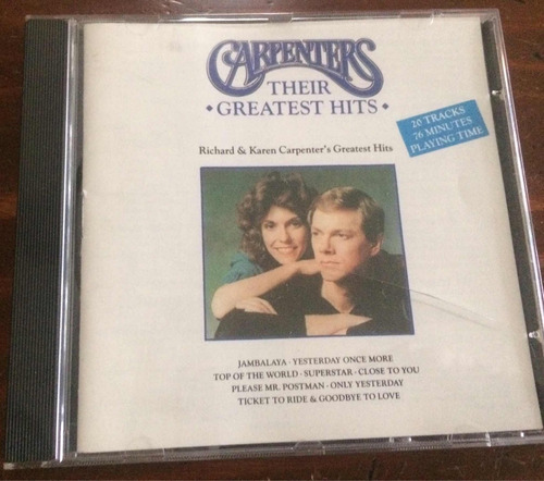 The Carpenters Their Greatest Hits Cd Original