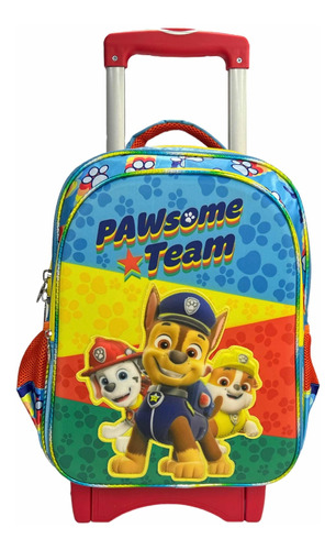 Mochila Paw Patrol Con Ruedas Tamaño Primaria Marca Ruz