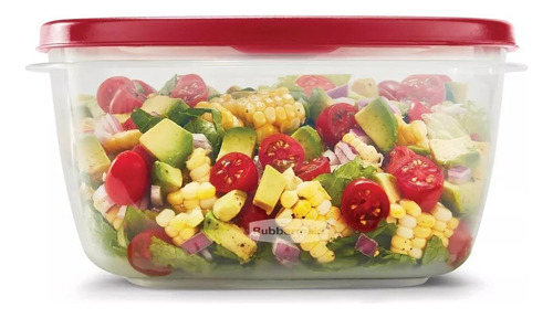Contenedor Almacenamiento Alimentos 14 Tazas Rojo 2 Unidades