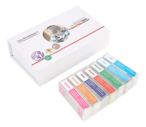 35pcs Muestras Diapositivas Microscopio Slide Lab Spampímene