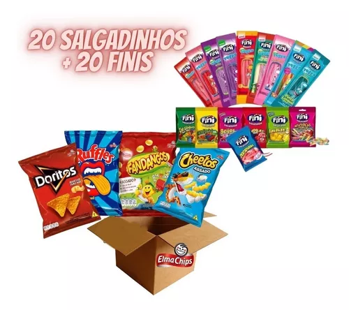 Salgadinho Elma Chips Kit Com 10 Unidades - Cheetos/ Fandangos / Doritos