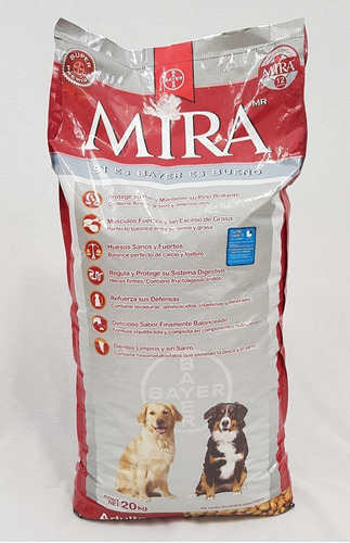 Bayer Mira Alimento Perros Adulto Raza Mediana 20kg *