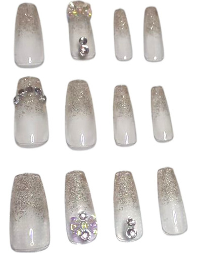 24 Piezas De Uñas Press-on Distintos Colores Uñas Postizas Modelo 5