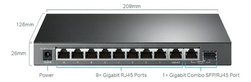 Switch Tp-link Tl-sg1210mpe 10 Puertos Con 8 Puertos Poe