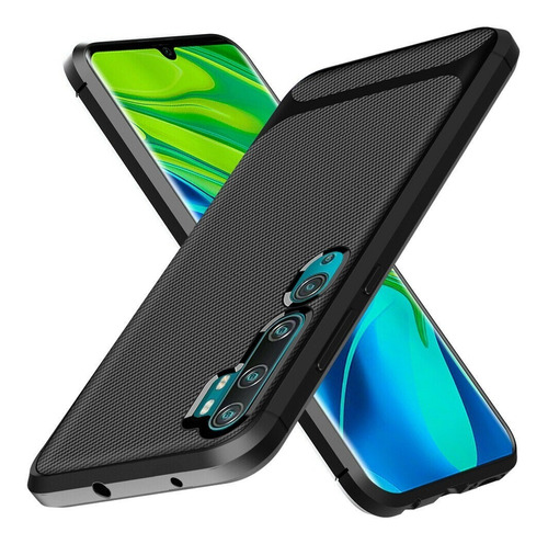 Estuche  Carbon Fiber Rugged Para Xiaomi Mi Note 10